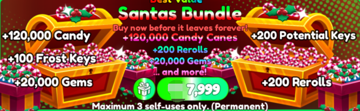 Anime Reborn Items Santas Bundle