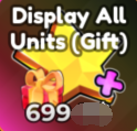 Anime Adventures Items Display All Units (Gift)