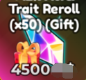 Anime Adventures Items Trait Reroll (x50) (Gift)